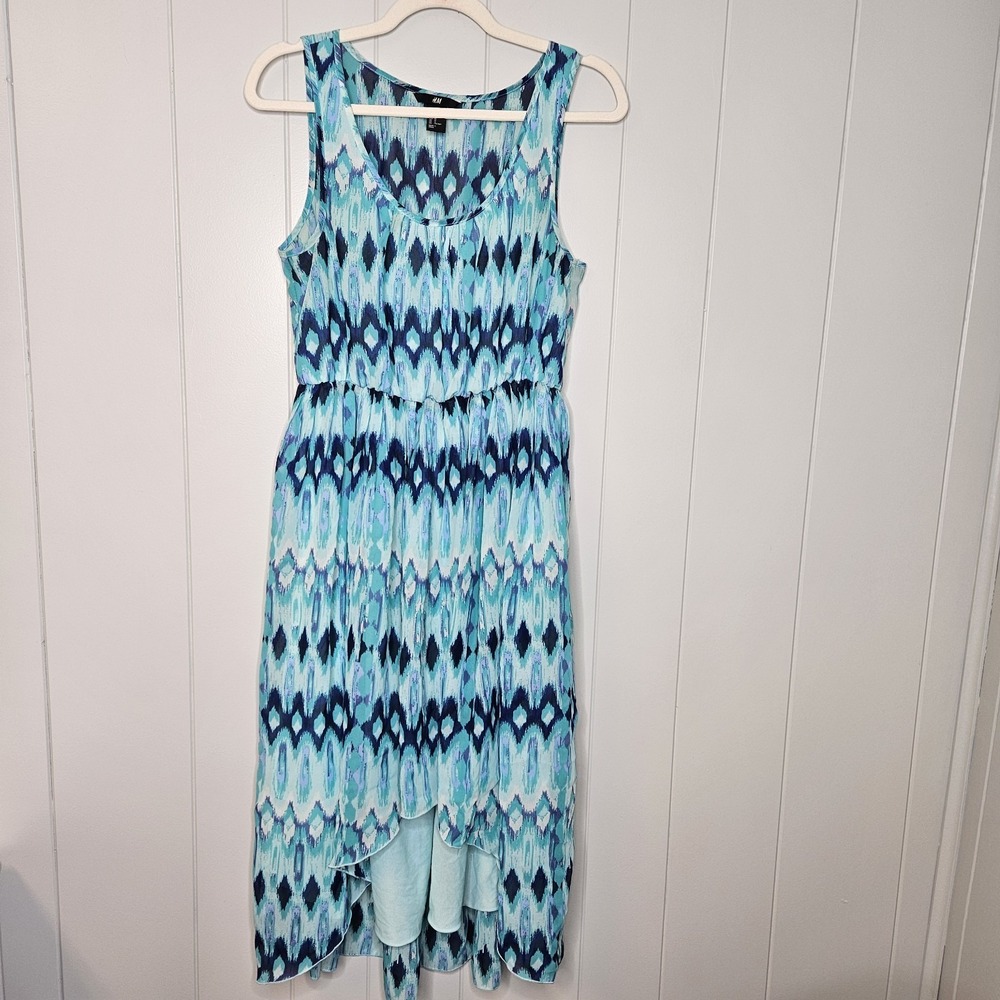 H&M Dress‎ Size 12 Elastc Waist Under Liner And Train Back